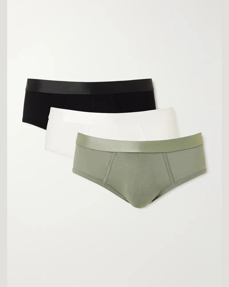 CDLP Three-Pack Stretch-Lyocell Briefs Multi