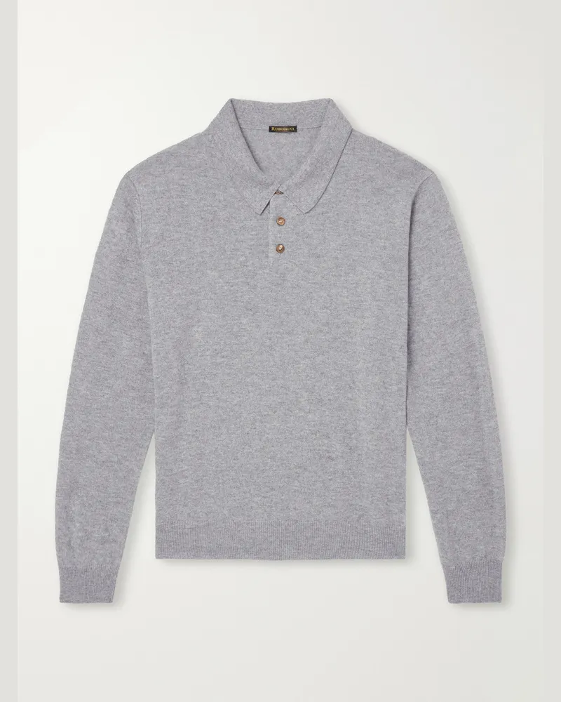 Rubinacci Cashmere Polo Shirt Gray