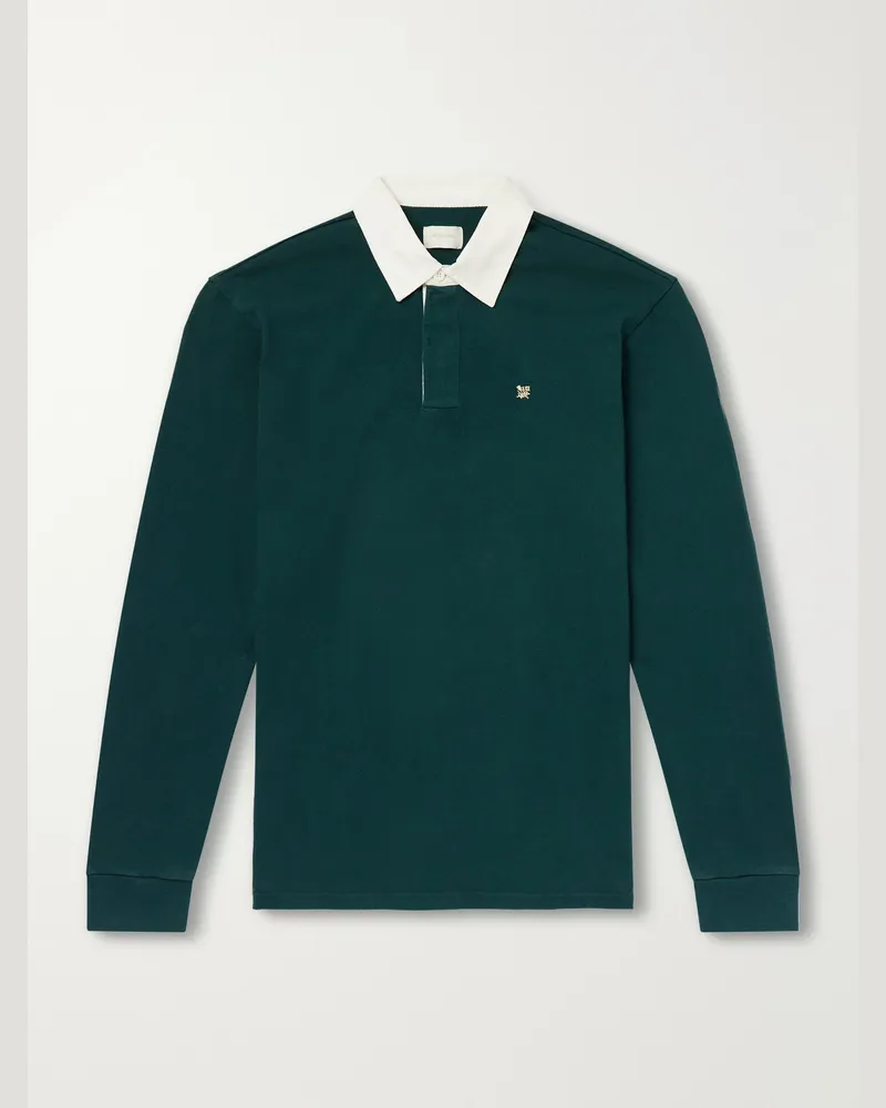 Aimé Leon Dore Cotton-Jersey Polo Shirt Green