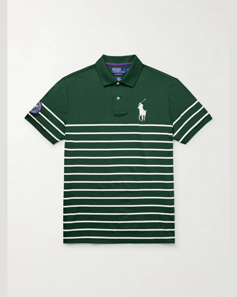 Ralph Lauren Wimbledon Ballperson Polohemd aus Stretch-Jersey mit Logostickerei und Applikation Grün