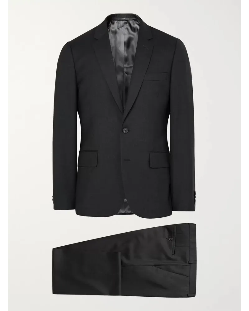 Paul Smith A Suit To Travel In Soho dunkelgrauer Anzug aus Wolle mit schmaler Passform Grau