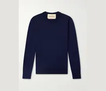 Logo-Embroidered Virgin Wool Sweater
