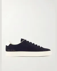 Common Projects Retro Sneakers aus Veloursleder mit Lederbesatz Blau