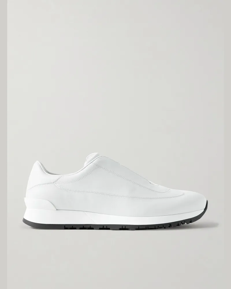 John Lobb Lift Leather Slip-On Sneakers White