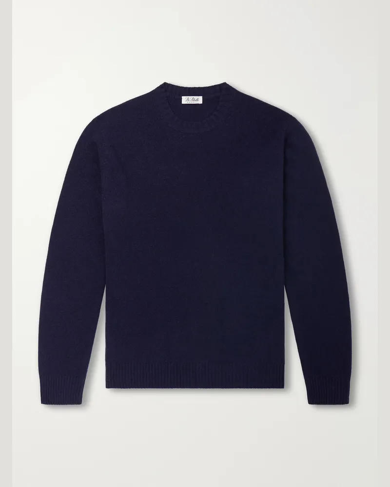 De Petrillo Merino Wool and Cashmere-Blend Sweater Blue