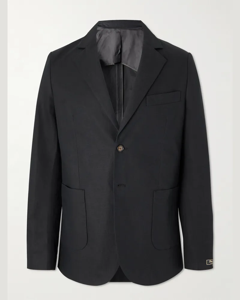 A Kind Of Guise Cotton and Linen-Blend Blazer Black