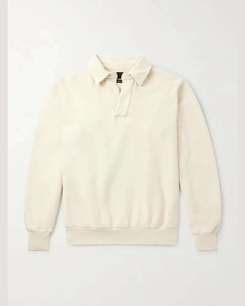 LES TIEN Oberteil aus Baumwoll-Jersey mit Polokragen Neutral