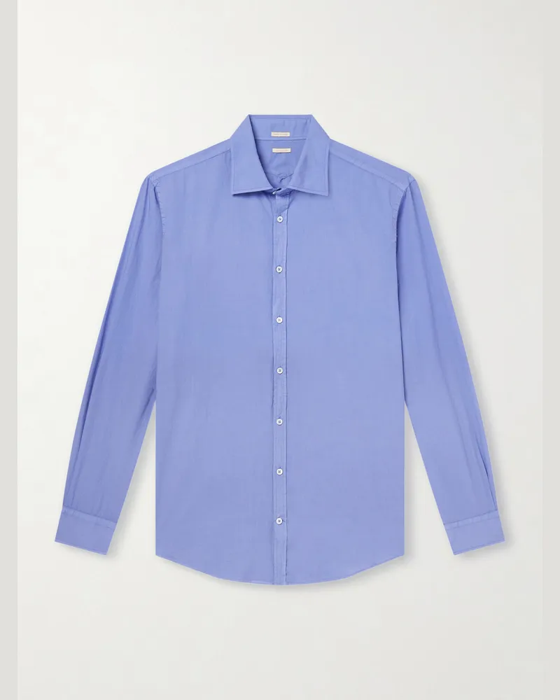 Massimo Alba Genova Hemd aus Baumwolle Blau