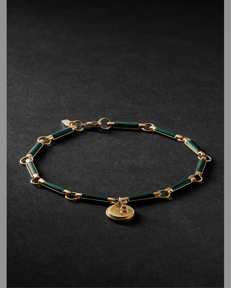 FOUNDRAE 18-Karat Gold Malachite Bracelet Green