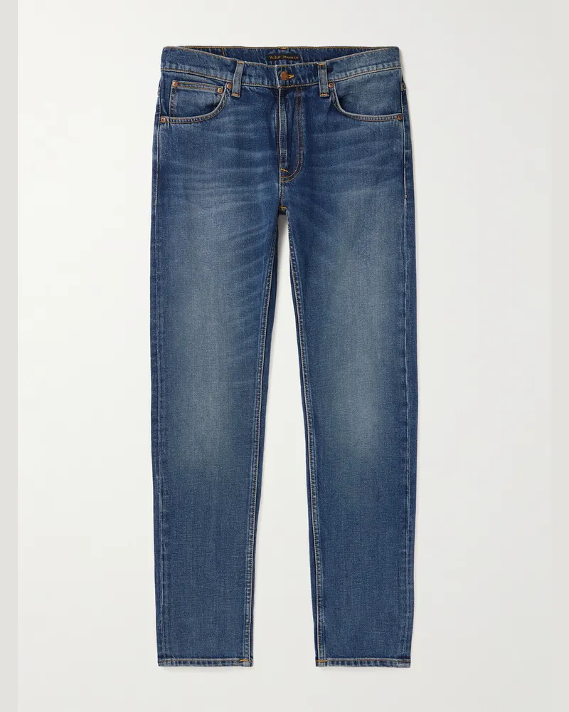 Nudie Jeans Lean Dean Straight-Leg Jeans Blue