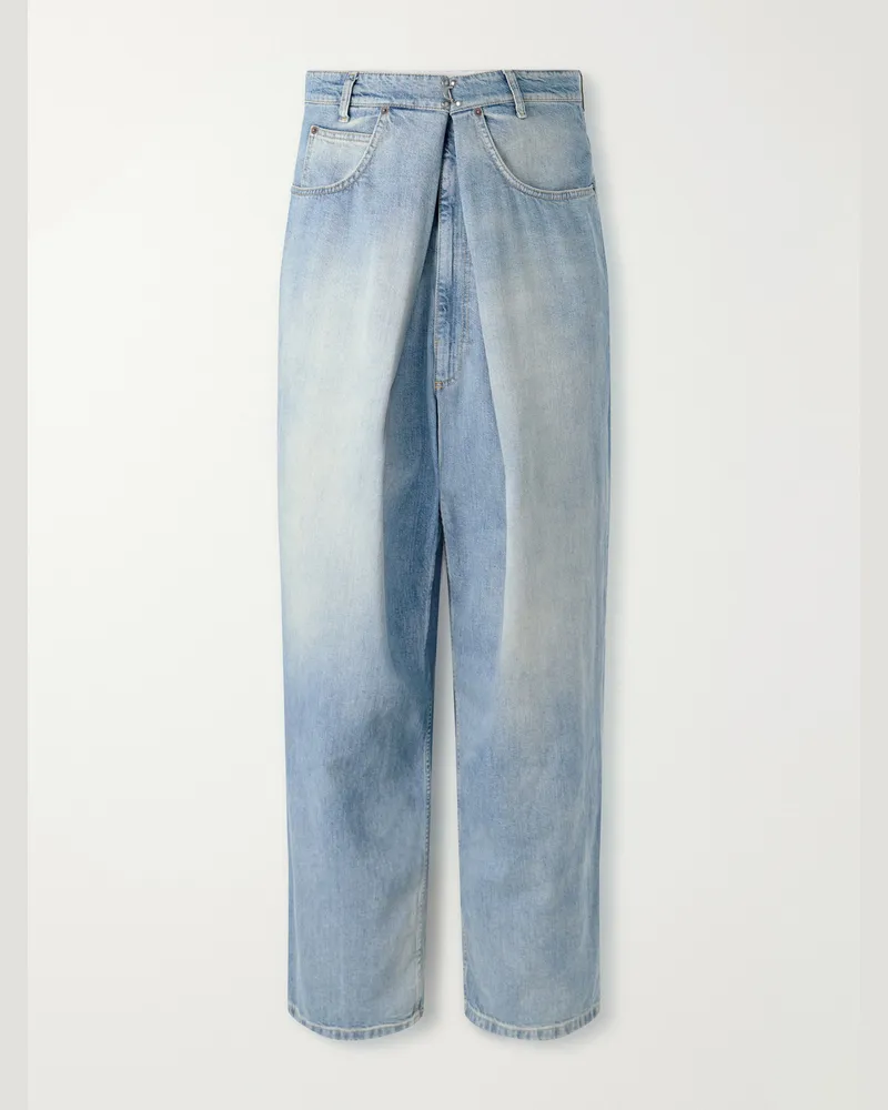 Maison Margiela Wrap Wide-Leg Jeans Blue