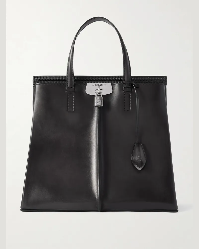 Berluti Venezia Leather Tote Bag Black