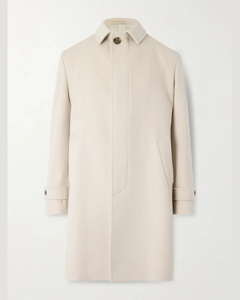 LARDINI Virgin Wool Overcoat Neutrals