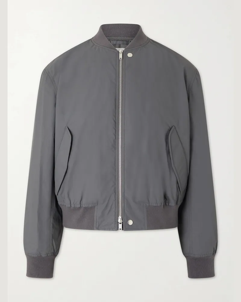 Jil Sander Bomberjacke aus Baumwolle Grau