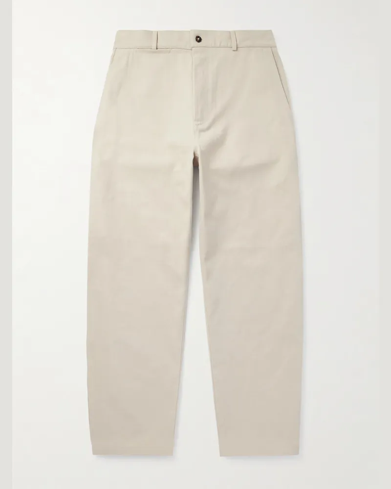 De Bonne Facture Balloon gerade geschnittene Hose aus Baumwolldrillich Neutral