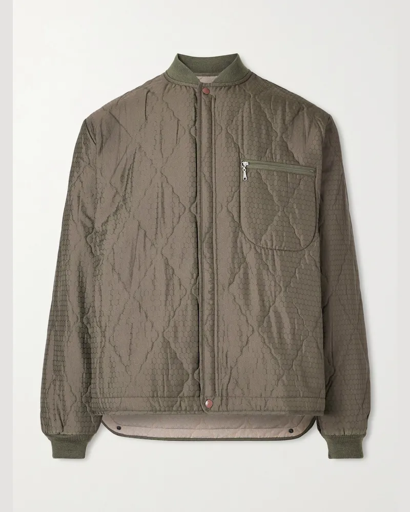 Beams Plus Quilted Blouson Jacket Green