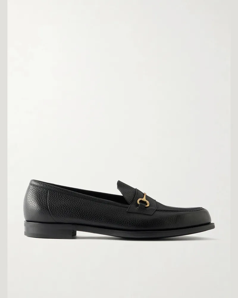 Edward Green Putney Horsebit-Embellished Full-Grain Leather Loafers Black