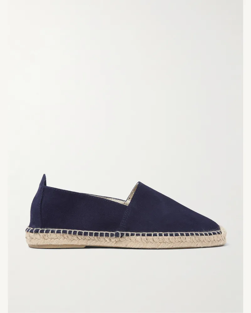 Anderson & Sheppard Espadrilles aus Veloursleder Blau
