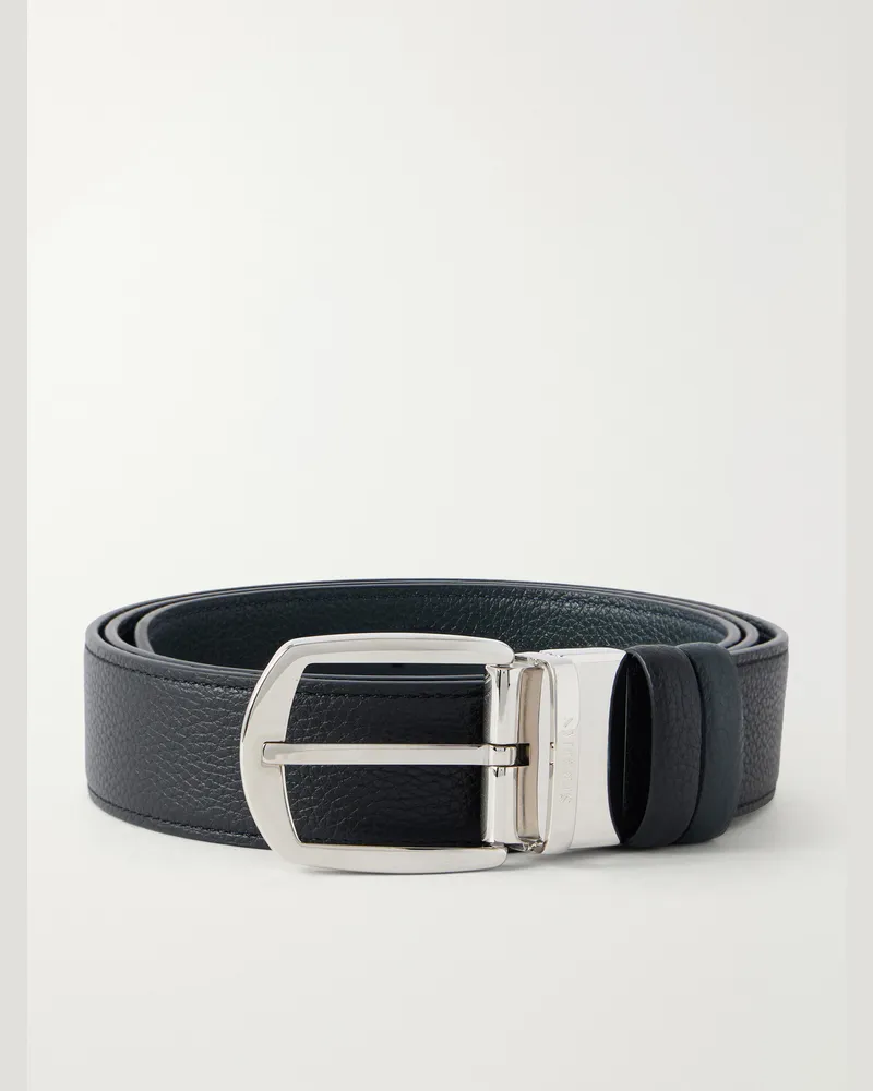Serapian 2.5 cm Leather Belt Black