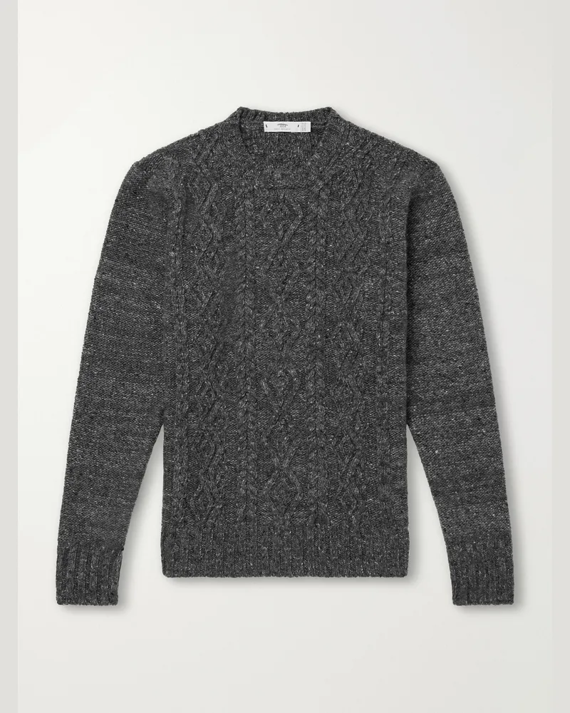 Inis Meáin Aran Cashmere Sweater Gray