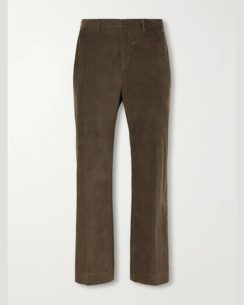 A Kind Of Guise Straight-Leg Cotton-Corduroy Suit Trousers Brown