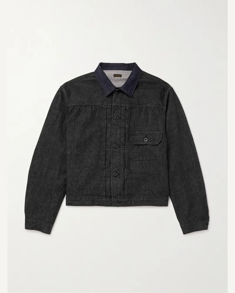KAPITAL Denim Trucker Jacket Black