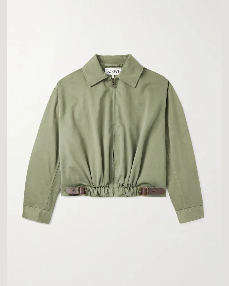 Loewe Jacke aus Baumwolle in Stückfärbung Grün