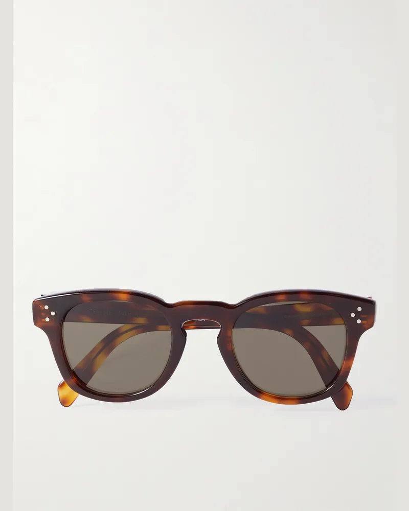 Celine Black Frame 42 Sonnenbrille mit D-Rahmen aus Azetat in Schildpattoptik Horn