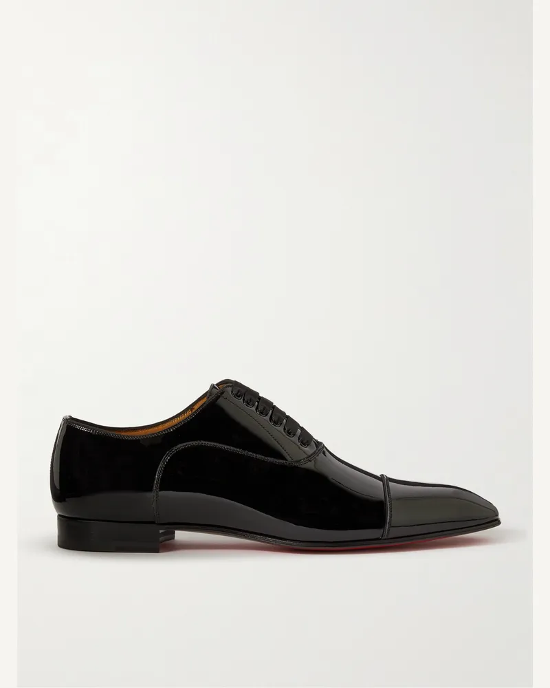 Christian Louboutin Greggo Patent-Leather Oxford Shoes Black