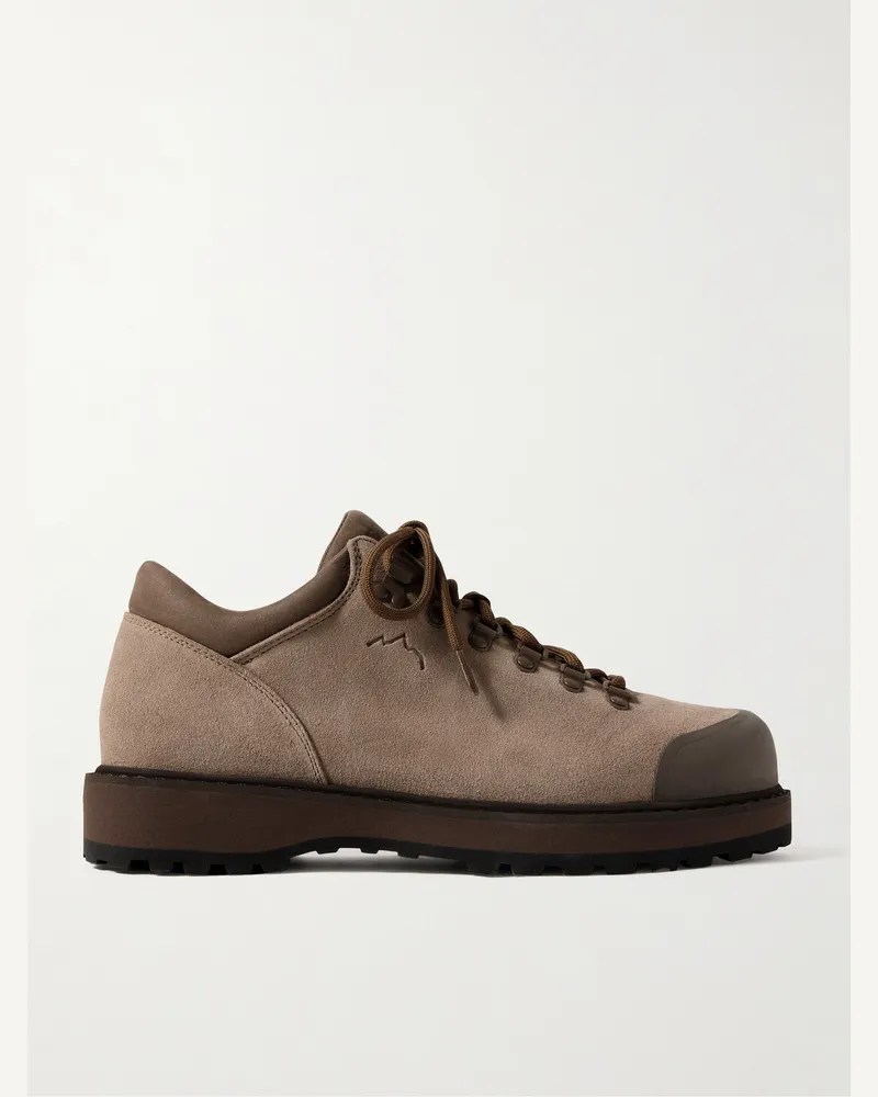Diemme Cornaro Sneakers aus Veloursleder mit Gummibesatz Braun