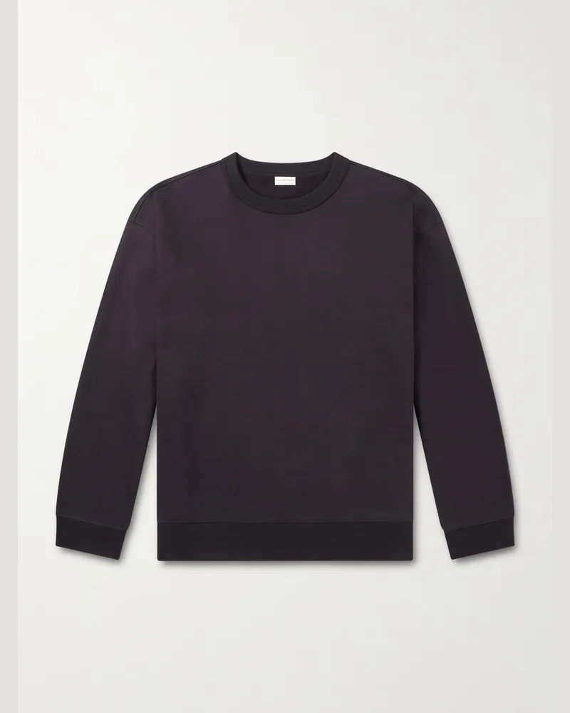 Dries van Noten Cotton-Jersey Sweatshirt Blue