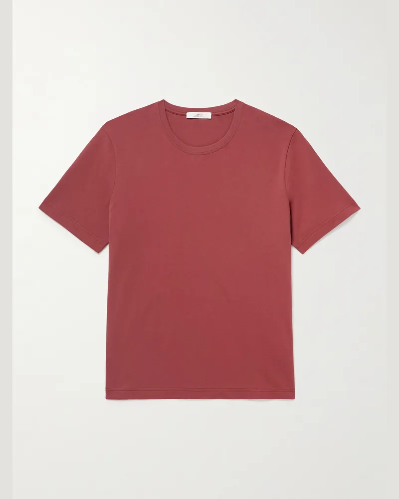 MR P. Leicht lockeres T-Shirt aus Jersey aus Bio- und recycelter Baumwolle Rot