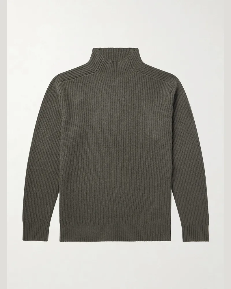 MR P. Cashmere Rollneck Sweater Green
