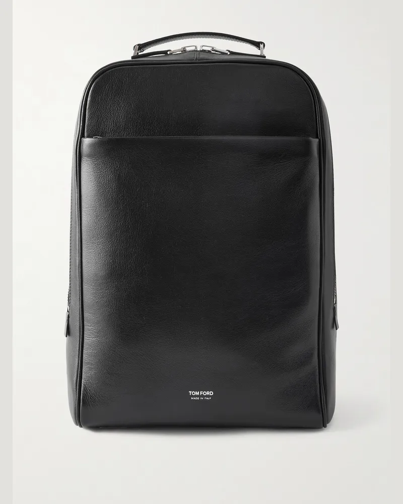 Tom Ford Rucksack aus vollnarbigem Leder Schwarz