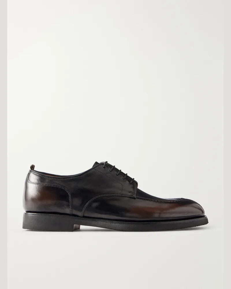 Officine Creative Italia Bariton Flex 005 Leather Derby Shoes Black