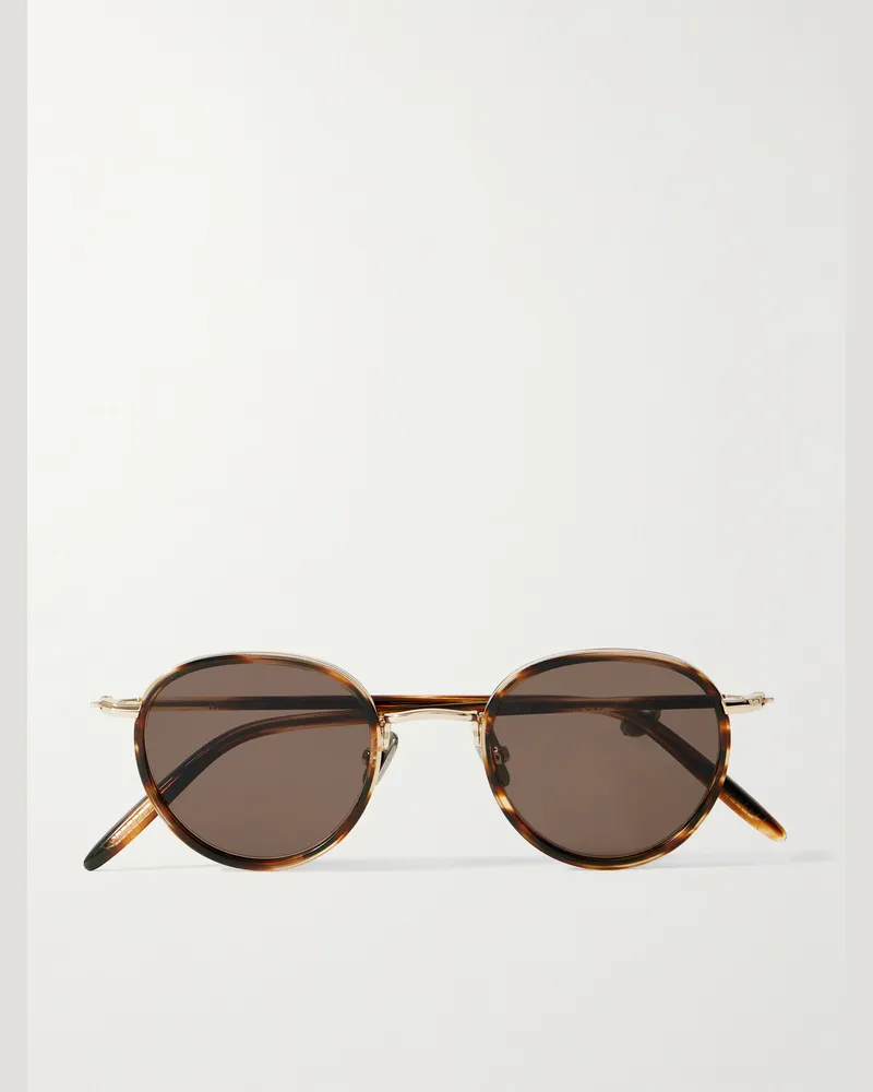 MR P. Cubitts Gifford Sonnenbrille mit rundem Rahmen aus Azetat in Schildpattoptik und goldfarbenen Details Horn