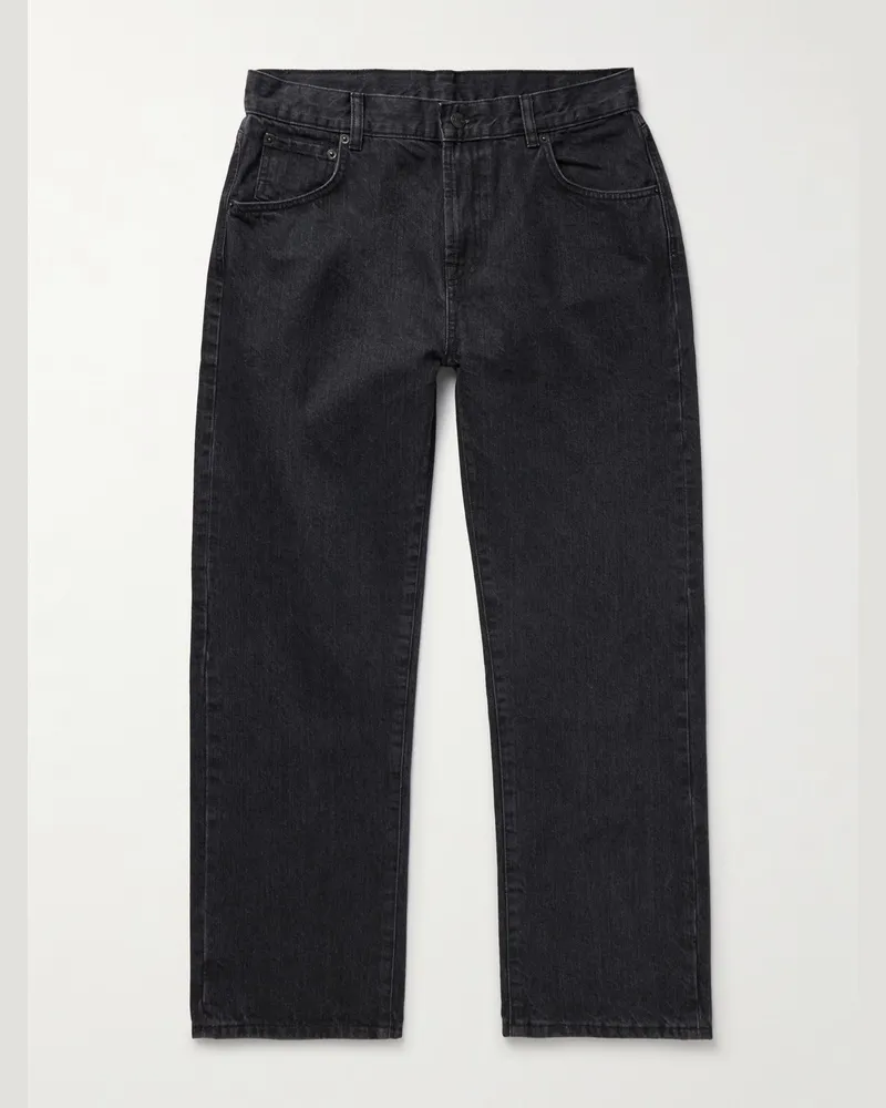 Corridor Straight-Leg Organic Selvedge Jeans Black