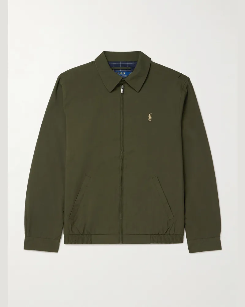 Ralph Lauren Jacke aus Twill mit Logostickerei Grün