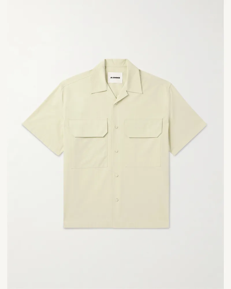 Jil Sander Hemd aus Baumwollpopeline mit Reverskragen Neutral