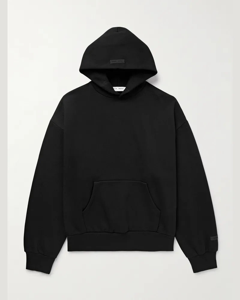 Fear of God Hoodie aus Jersey aus einer Baumwollmischung mit Logoapplikation Schwarz
