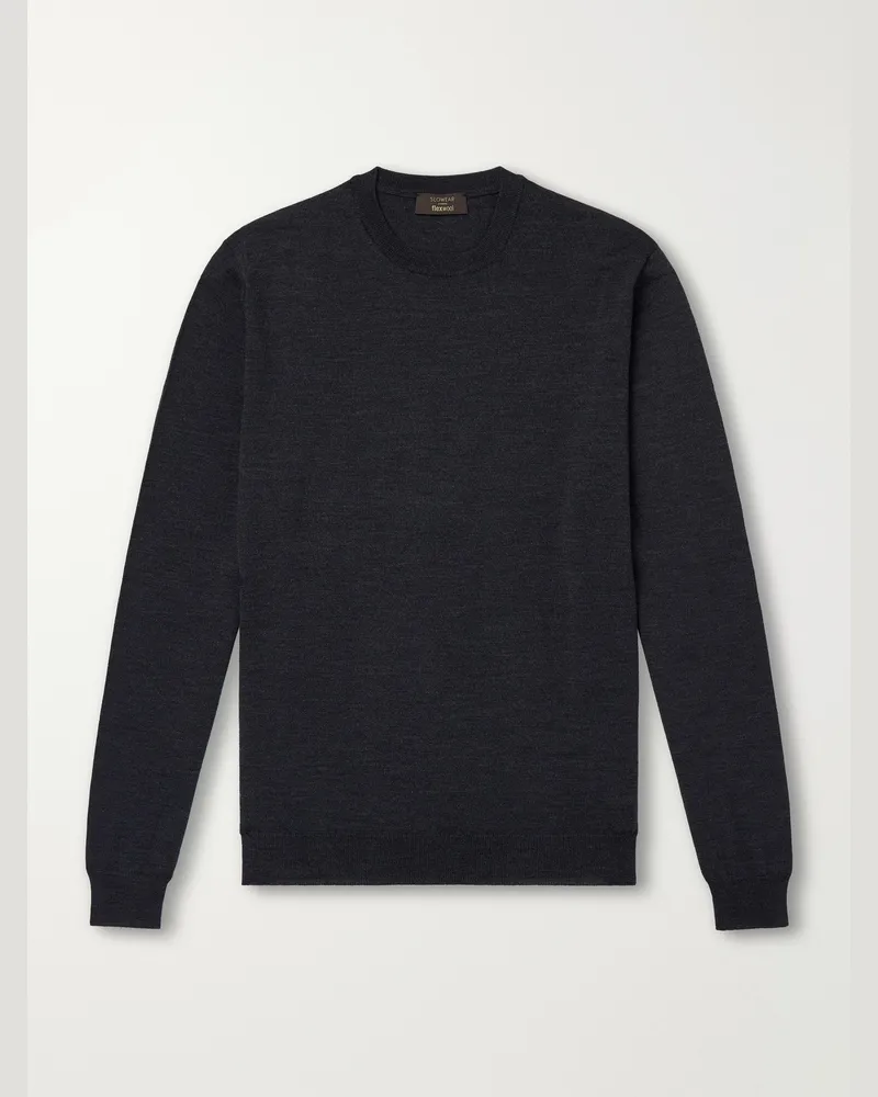Slowear Zanone Slim-Fit Flexwool Sweater Gray