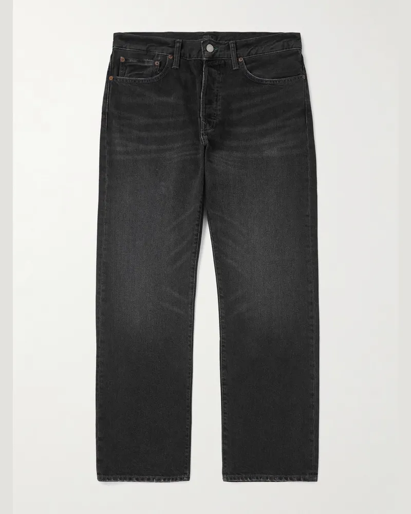 Ralph Lauren Heritage gerade geschnittene Jeans aus recyceltem Denim Schwarz
