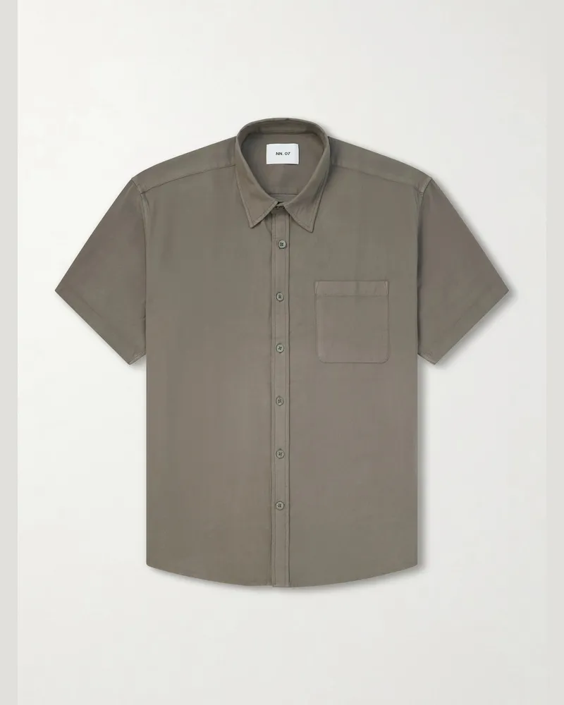 NN 07 Deon 5027 LENZING™ ECOVERO™-Blend Shirt Green