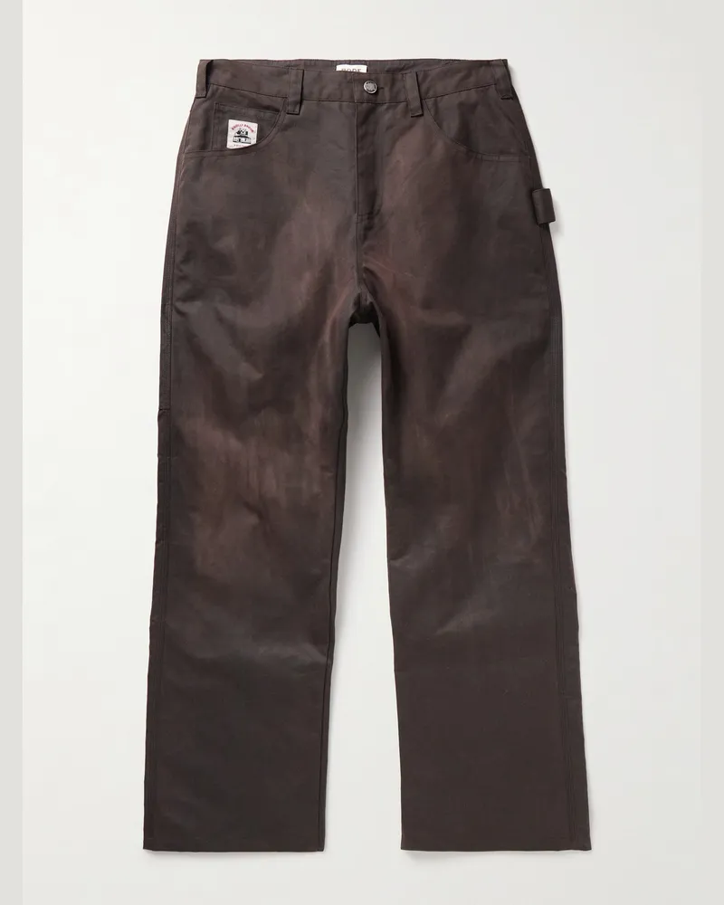 BODE Knolly Brook gerade geschnittene Hose aus Baumwoll-Twill Braun