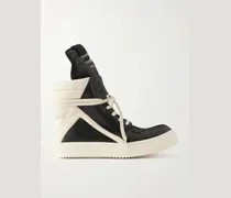 Geobasket Panelled Leather and Rubber Sneakers