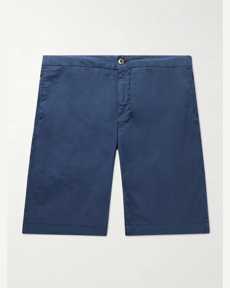 Incotex Schmal geschnittene Bermudashorts aus einer Baumwollmischung Blau