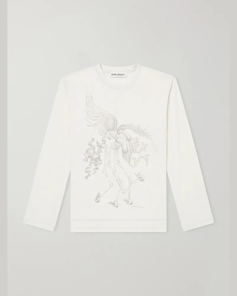 Our Legacy Printed Cotton-Jersey T-Shirt White