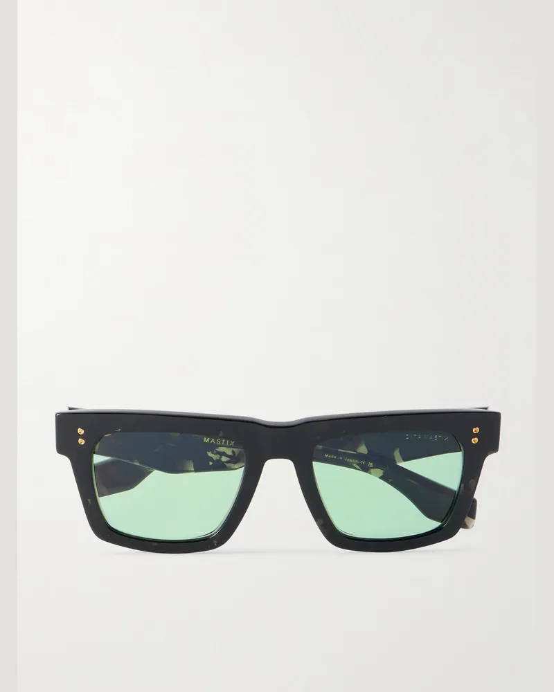 DITA Mastix Square-Frame Tortoiseshell Acetate Sunglasses Black
