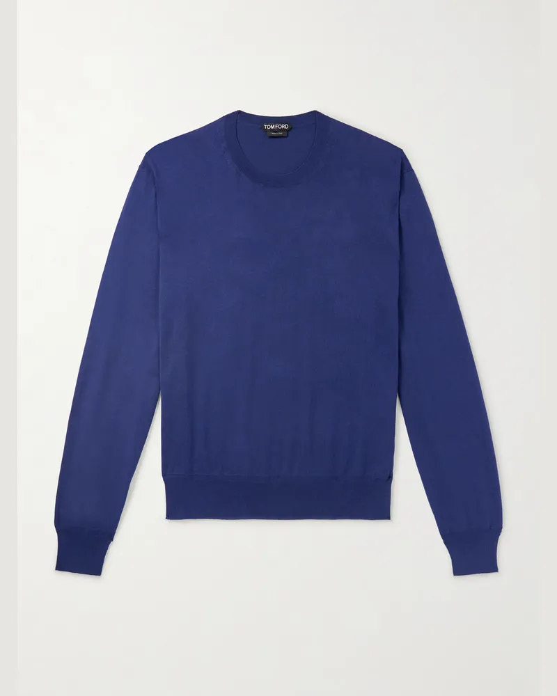Tom Ford Cotton Sweater Blue