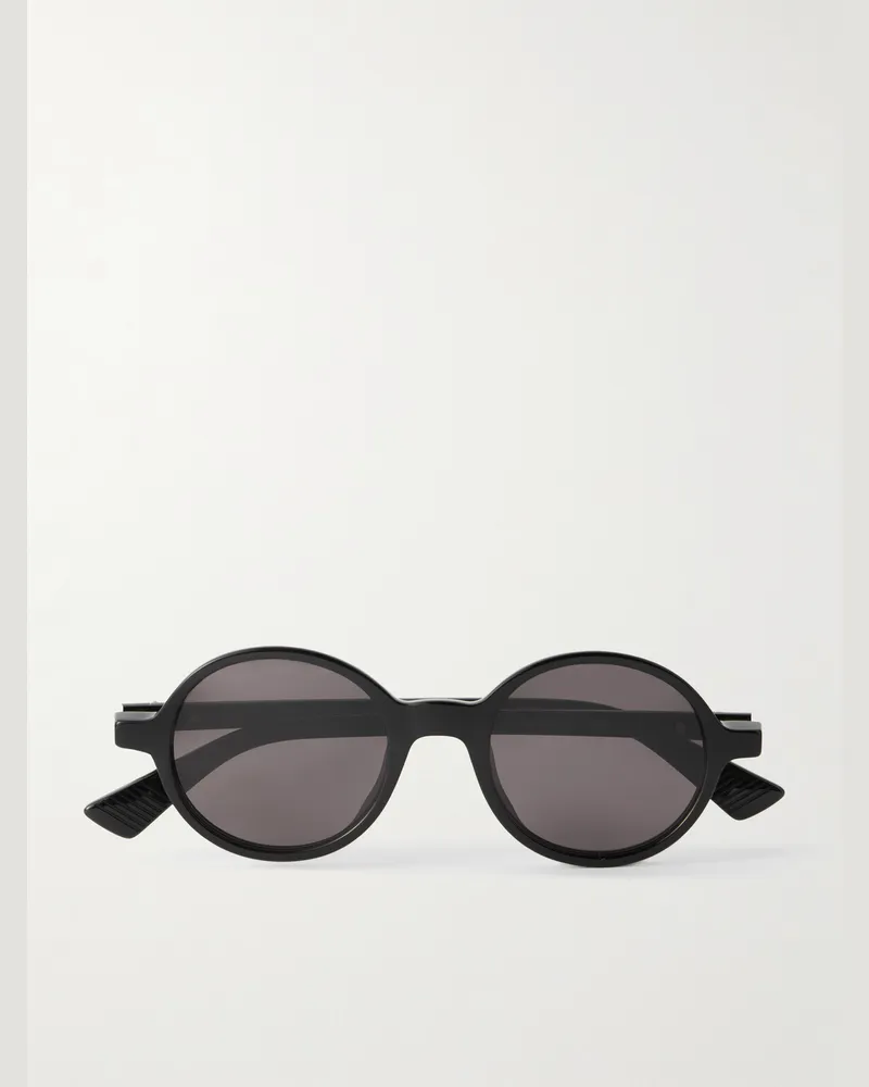 Bottega Veneta Sonnenbrille mit rundem Rahmen aus Azetat Schwarz
